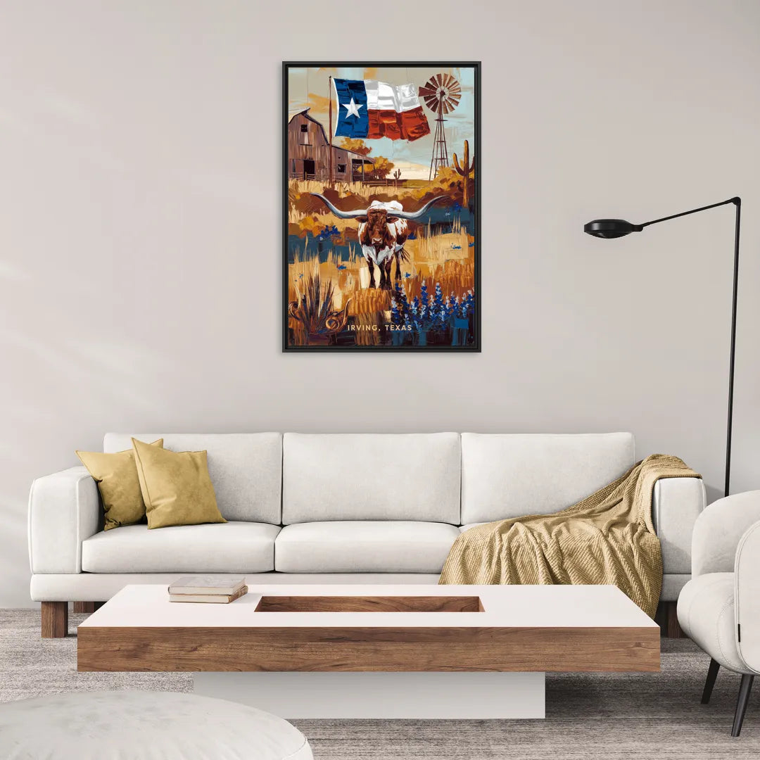 Irving Texas Pride - Living Room Black Frame Canvas