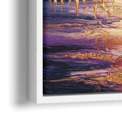 Mobile Skyline Sunset - Close-Up White Frame Canvas