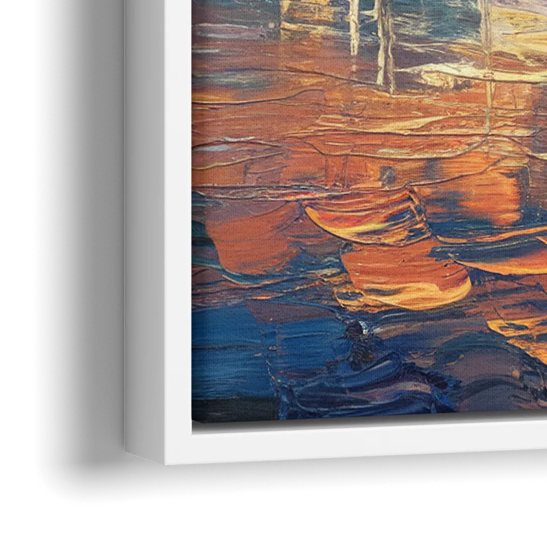 Baton Rouge Riverfront Beauty - Close-Up White Frame Canvas