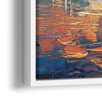 Baton Rouge Riverfront Beauty - Close-Up White Frame Canvas