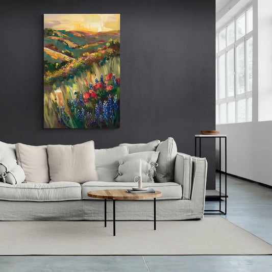 Austin Texas Hill Country Landscape - Canvas Wall Art Living Room