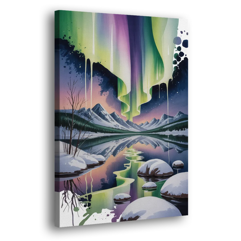 Churchill Northern Lights - Canvas Print Art Sides