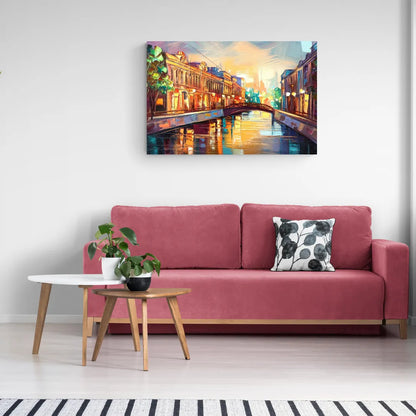 St. Petersburg Vibrant Streets - Canvas Wall Art Living Room