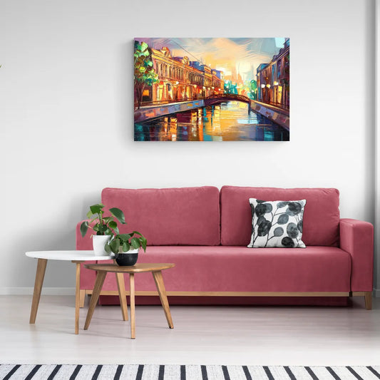 St. Petersburg Vibrant Streets - Canvas Wall Art Living Room