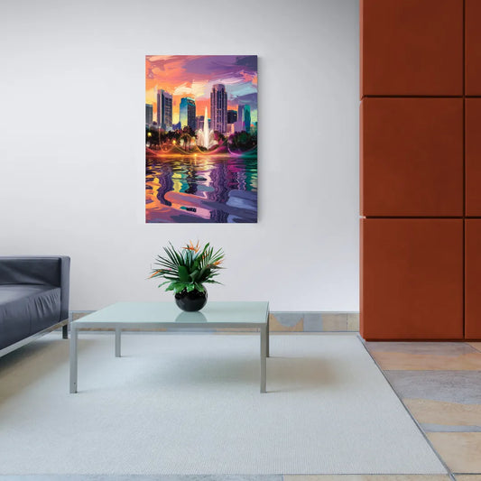 Orlando Vibrant Street Art - Canvas Wall Art Living Room