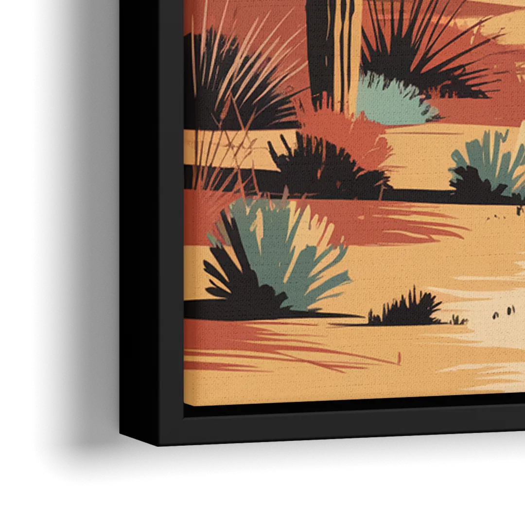 Phoenix Scenic Desert Beauty - Close-Up Black Frame Canvas
