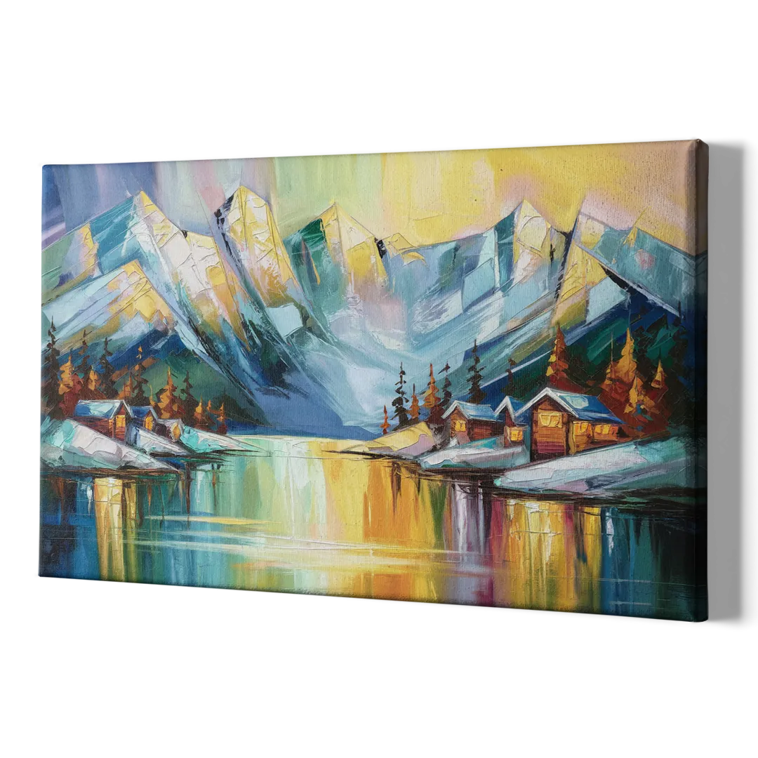 Anchorage Mountain Views - Canvas Print Art Sides