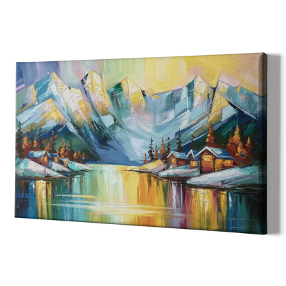 Anchorage Mountain Views - Canvas Print Art Sides