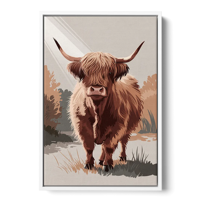 Dunedin Highland Charm - White Frame Canvas