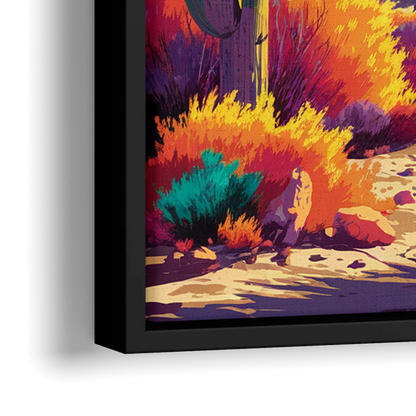 Bisbee Colorful Southwest Vibes - Close-Up Black Frame Canvas