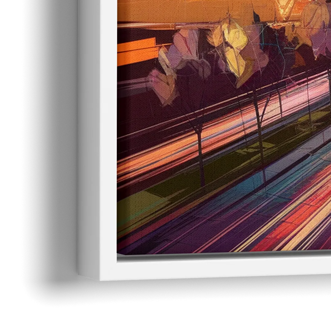 Atlanta Midtown Skyline - Close-Up White Frame Canvas