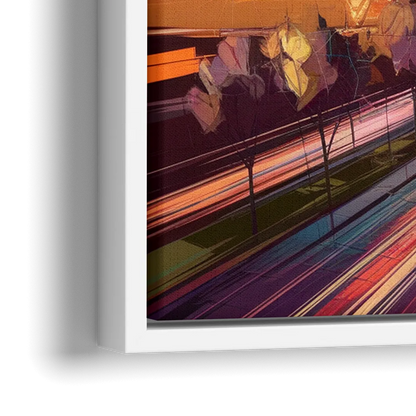 Atlanta Midtown Skyline - Close-Up White Frame Canvas