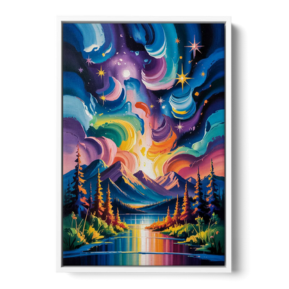 Jasper Starry Sky - White Frame Canvas