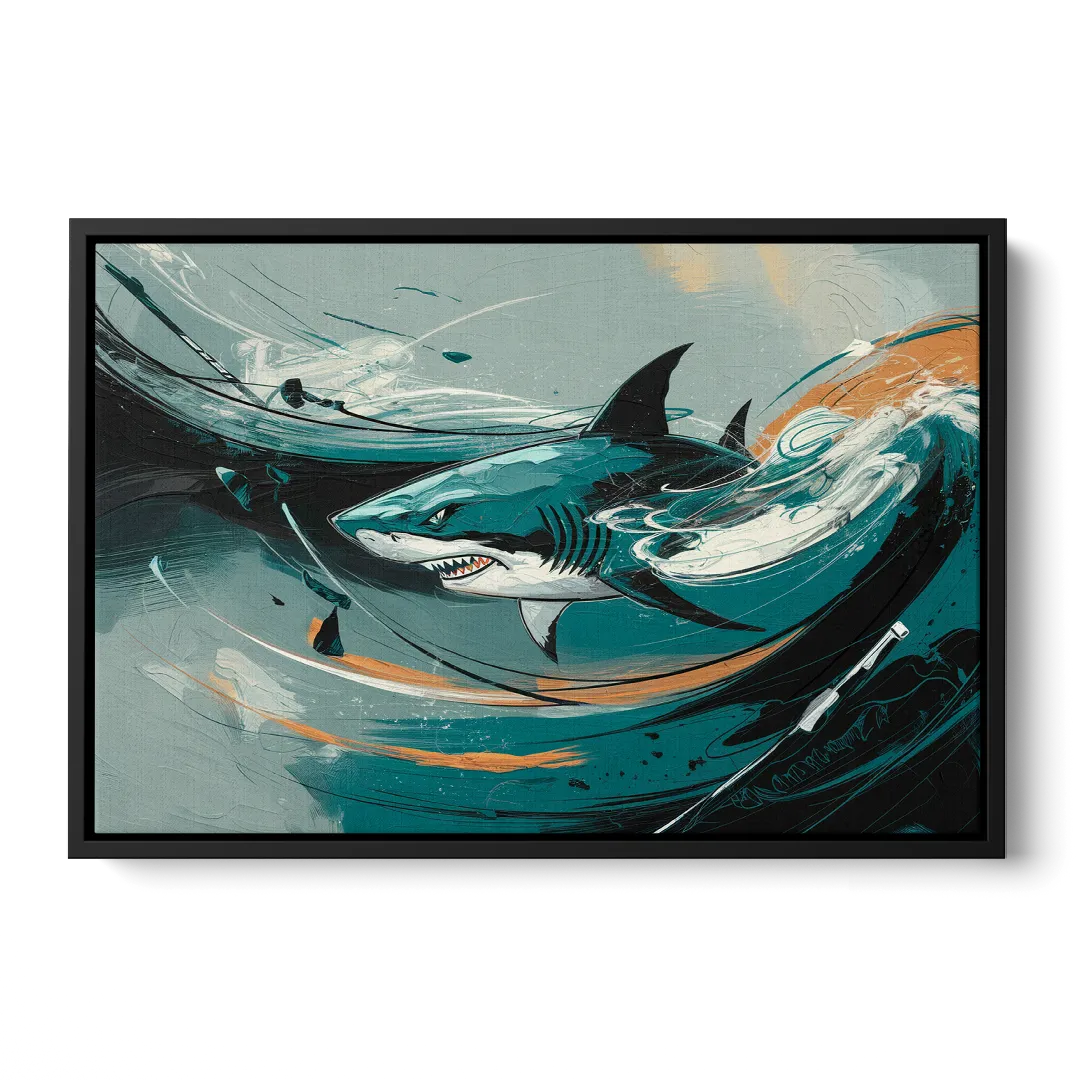 San Jose Sharks Pride - Black Frame Canvas