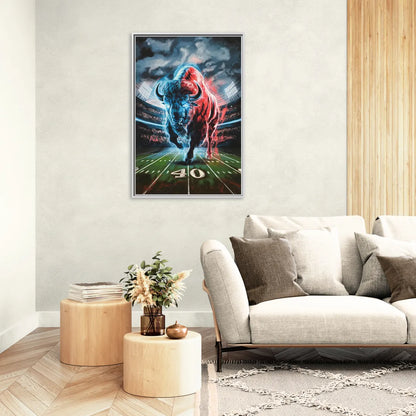 Buffalo Bills Football Pride - Living Room White Frame Canvas