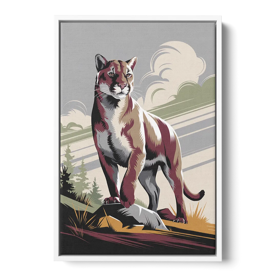 Washington State Cougars Pride - White Frame Canvas
