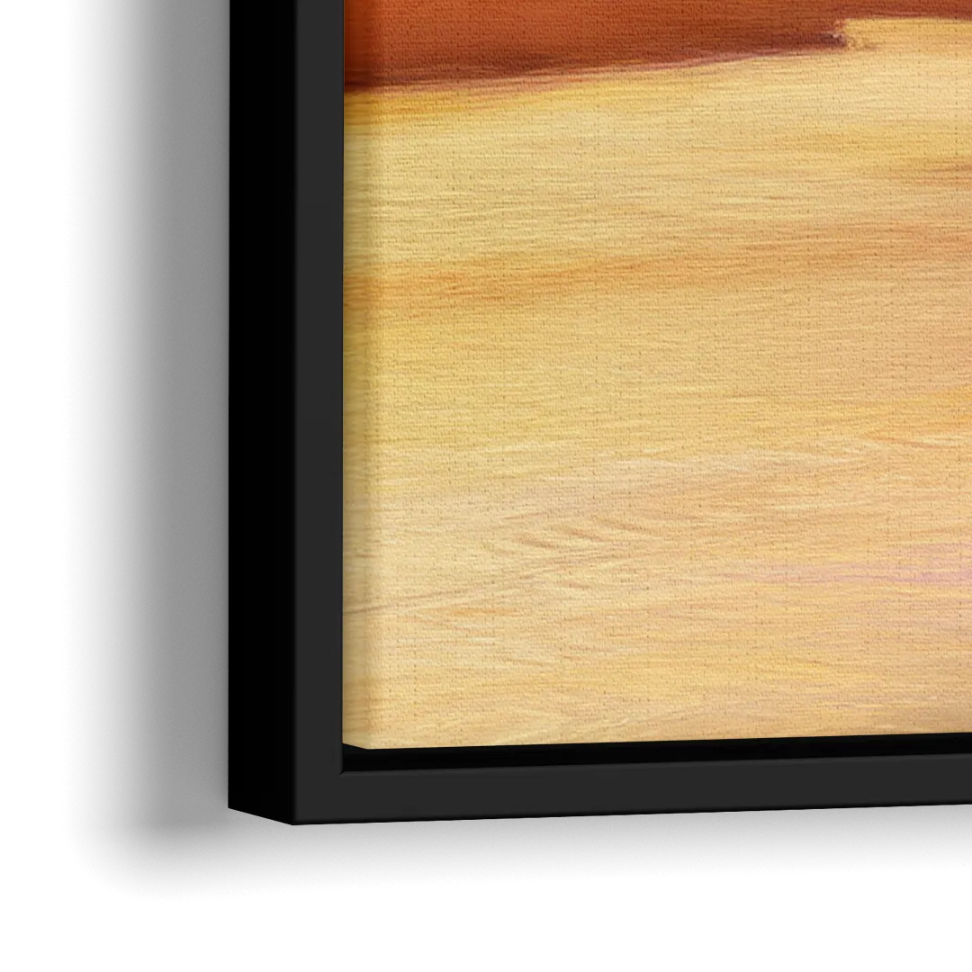 Wichita Skyline Sunset - Close-Up Black Frame Canvas