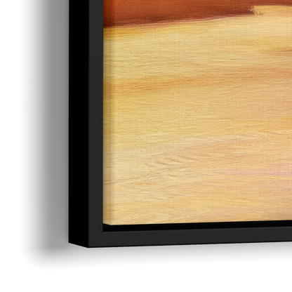Wichita Skyline Sunset - Close-Up Black Frame Canvas