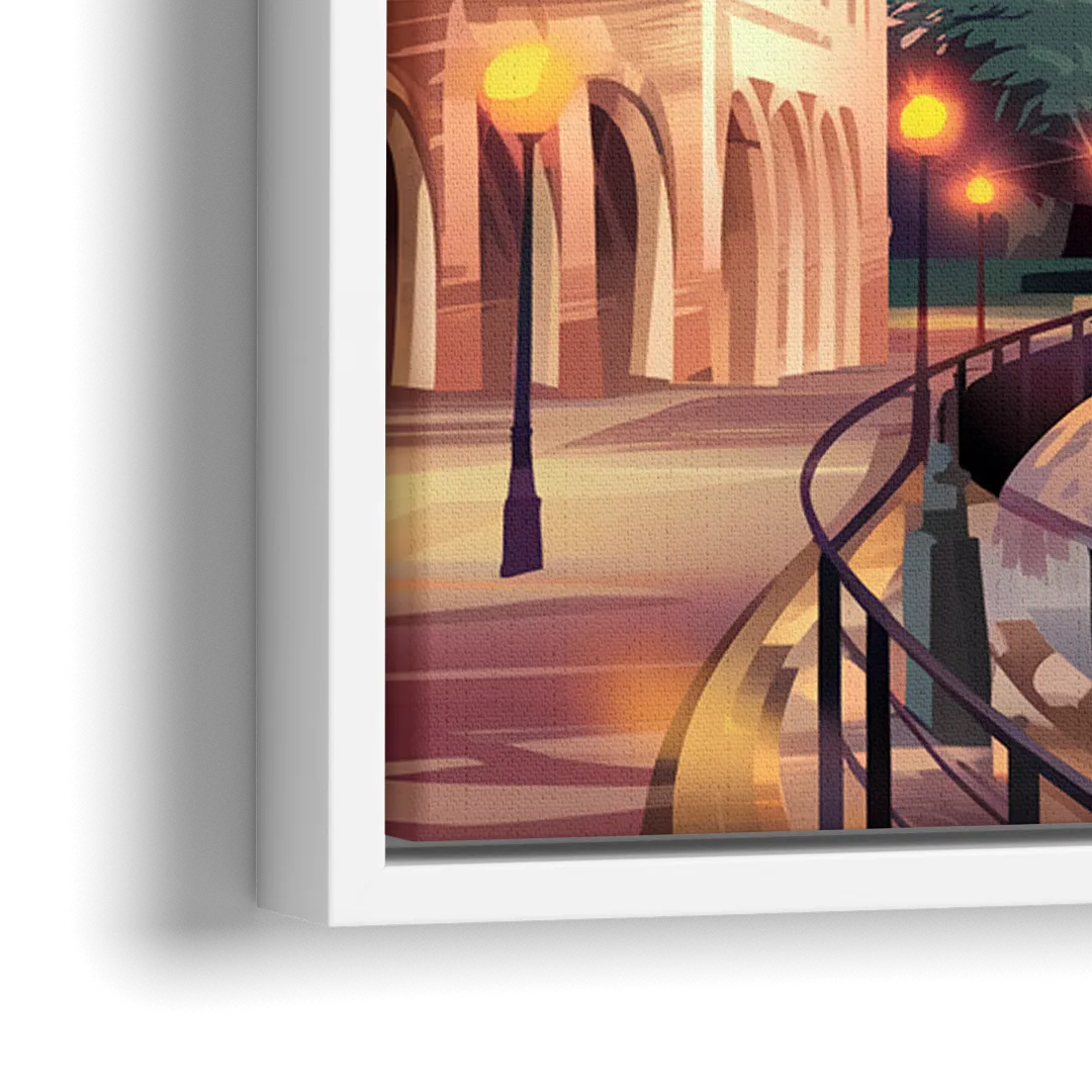 San Antonio Downtown Vibes - Close-Up White Frame Canvas