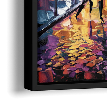 New Orleans Bourbon Street Vibes - Close-Up Black Frame Canvas