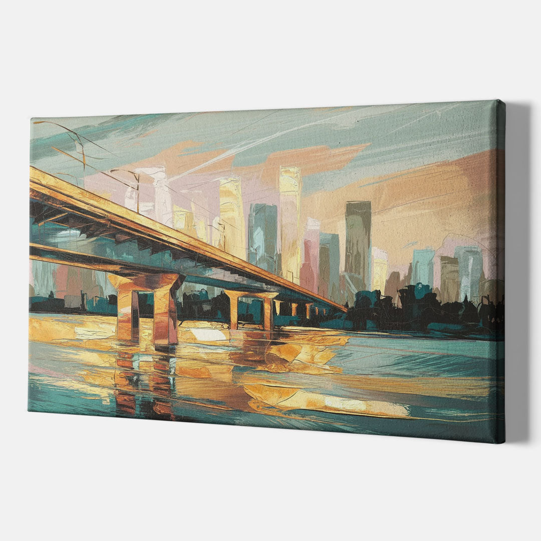 Houston Be Someone Bridge - Canvas Wall Art Indoor