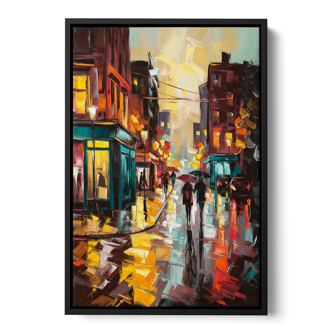Burlington Urban Street Scenes - Black Frame Canvas