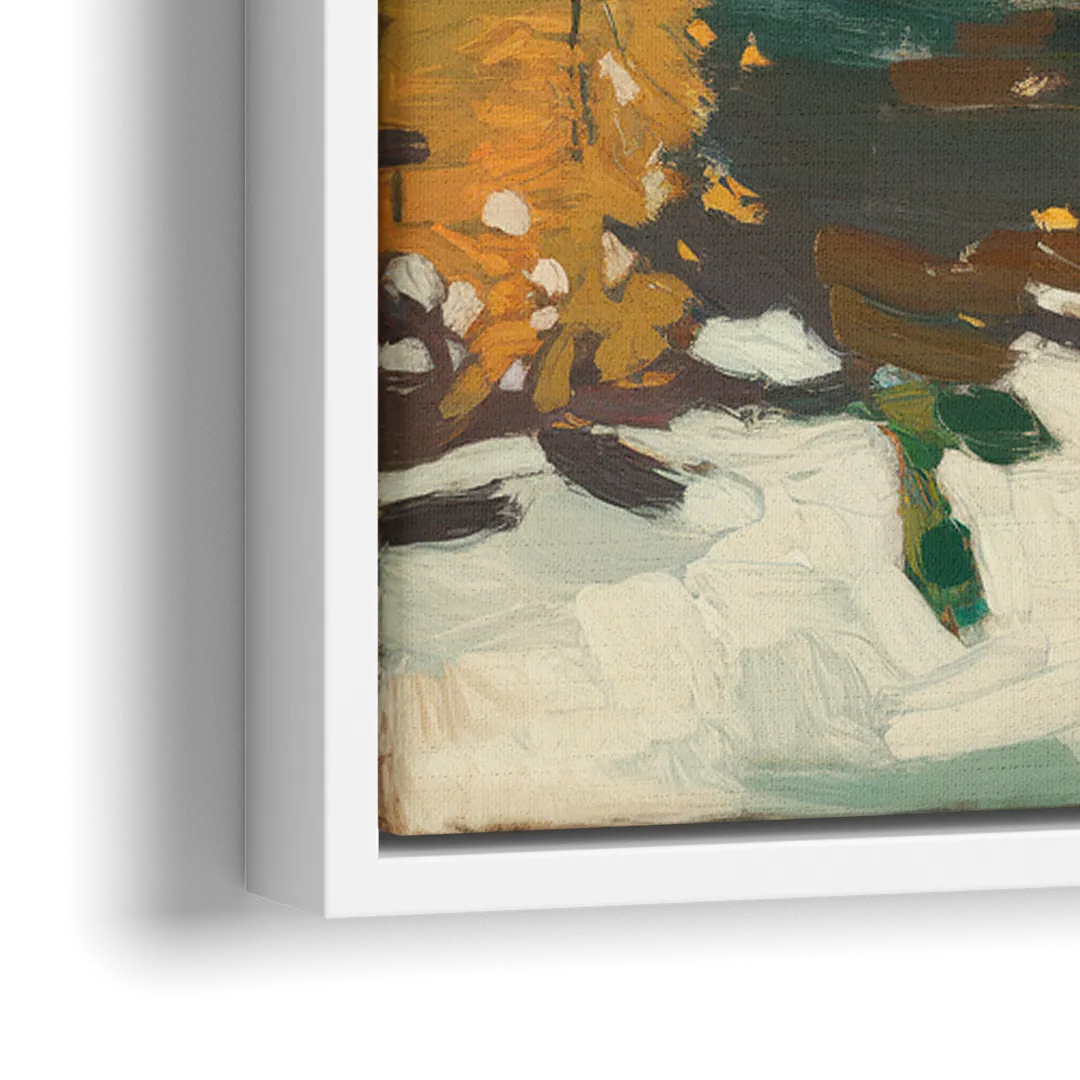 Boise Riverfront Scene - Close-Up White Frame Canvas