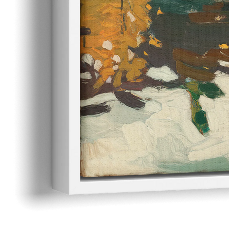 Boise Riverfront Scene - Close-Up White Frame Canvas