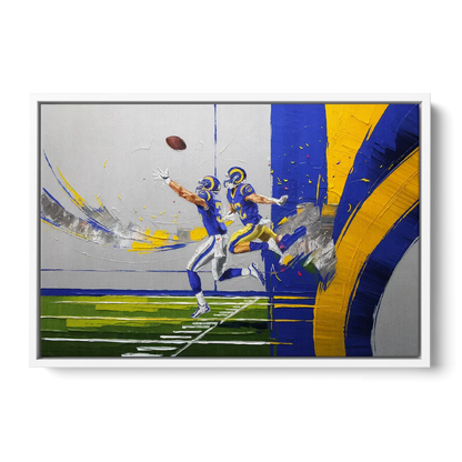 Los Angeles Rams Super Bowl Champions - White Frame Canvas