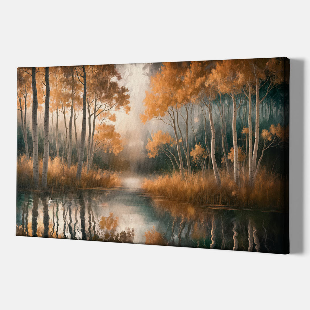 Aspen Forest Reflections - Canvas Wall Art Indoor