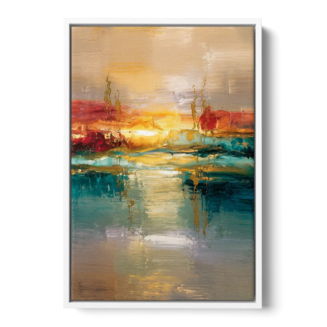 Ashland Sunset Horizon - White Frame Canvas