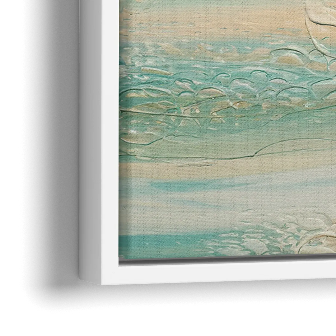 Sitka Ocean Breeze - Close-Up White Frame Canvas