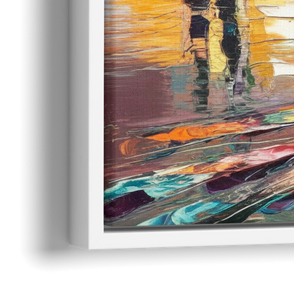 New Orleans Mississippi River Views - Close-Up White Frame Canvas