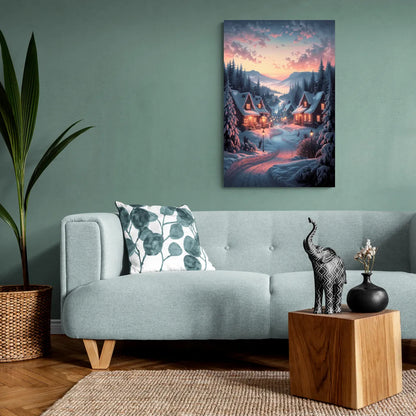 Burlington Snowy Winter Scenes - Canvas Wall Art Living Room