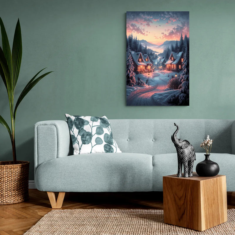 Burlington Snowy Winter Scenes - Canvas Wall Art Living Room