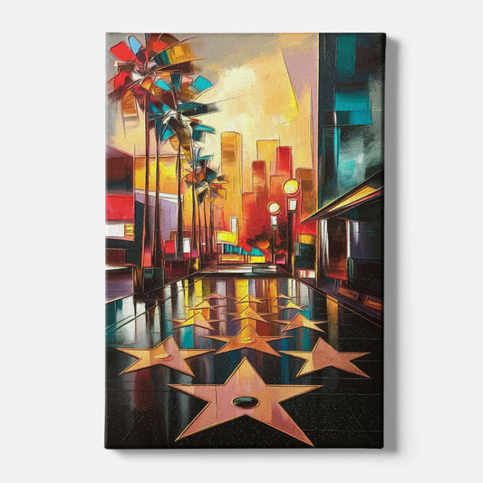 Los Angeles Hollywood Walk of Fame Iconic - Canvas Wall Art