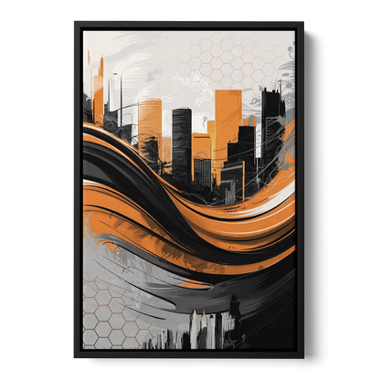 Houston Dynamo Colors - Black Frame Canvas