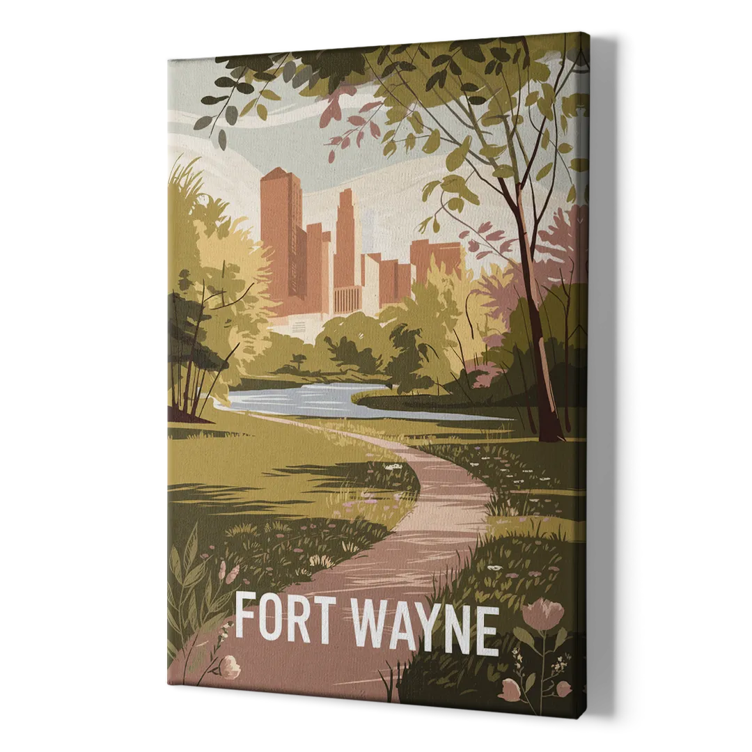 Fort Wayne Scenic Trails - Canvas Print Art Sides