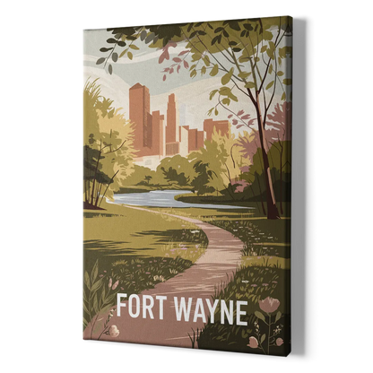 Fort Wayne Scenic Trails - Canvas Print Art Sides