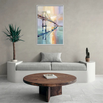Corpus Christi Harbor Bridge - Living Room White Frame Canvas