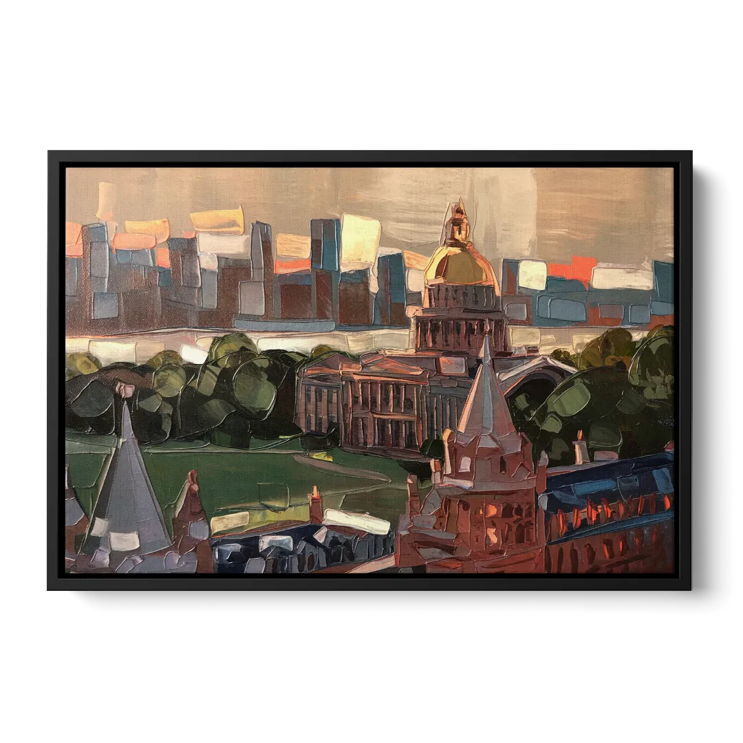 Boston Architectural Beauty - Black Frame Canvas