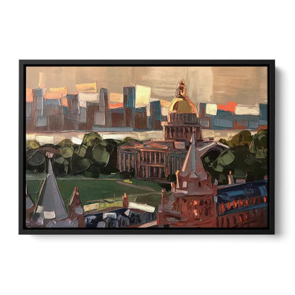 Boston Architectural Beauty - Black Frame Canvas