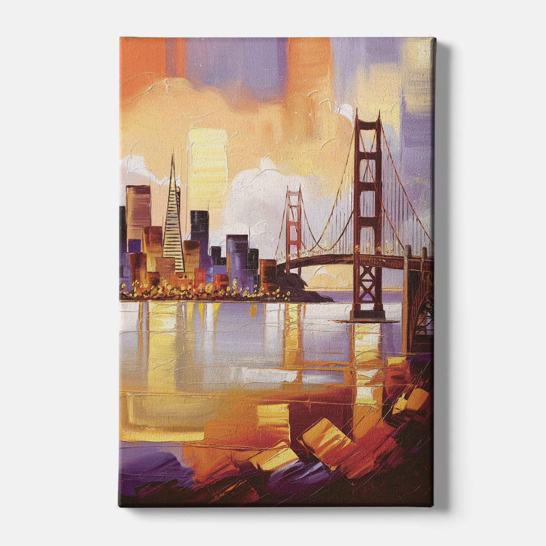 San Francisco Golden Hour Skyline - Canvas Wall Art