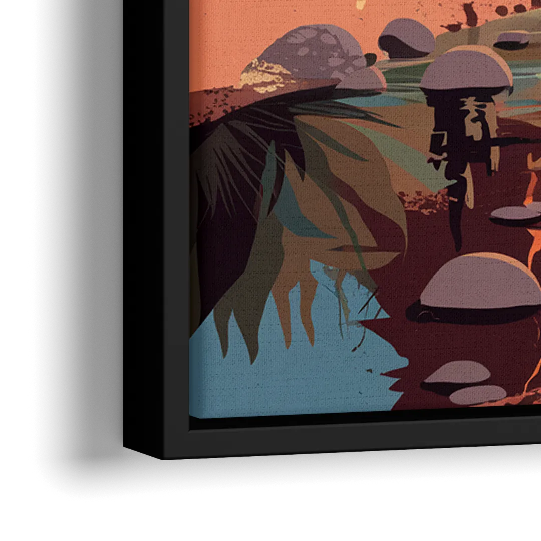 Sedona Cathedral Rock Views - Close-Up Black Frame Canvas