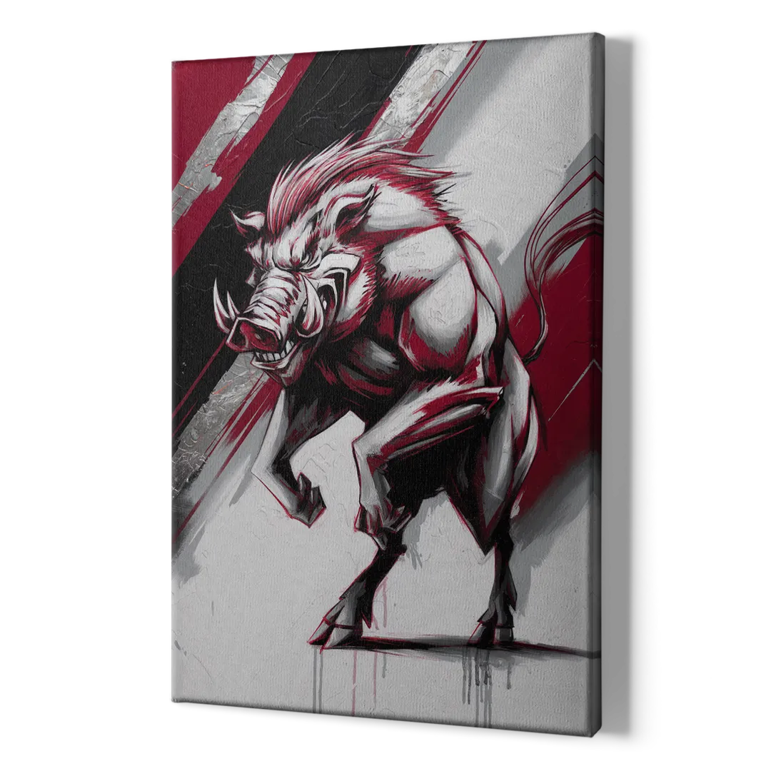 Little Rock Razorbacks Tribute - Canvas Print Art Sides