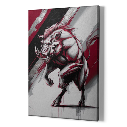 Little Rock Razorbacks Tribute - Canvas Print Art Sides