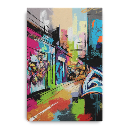 Houston Graffiti Streets - Canvas Wall Art