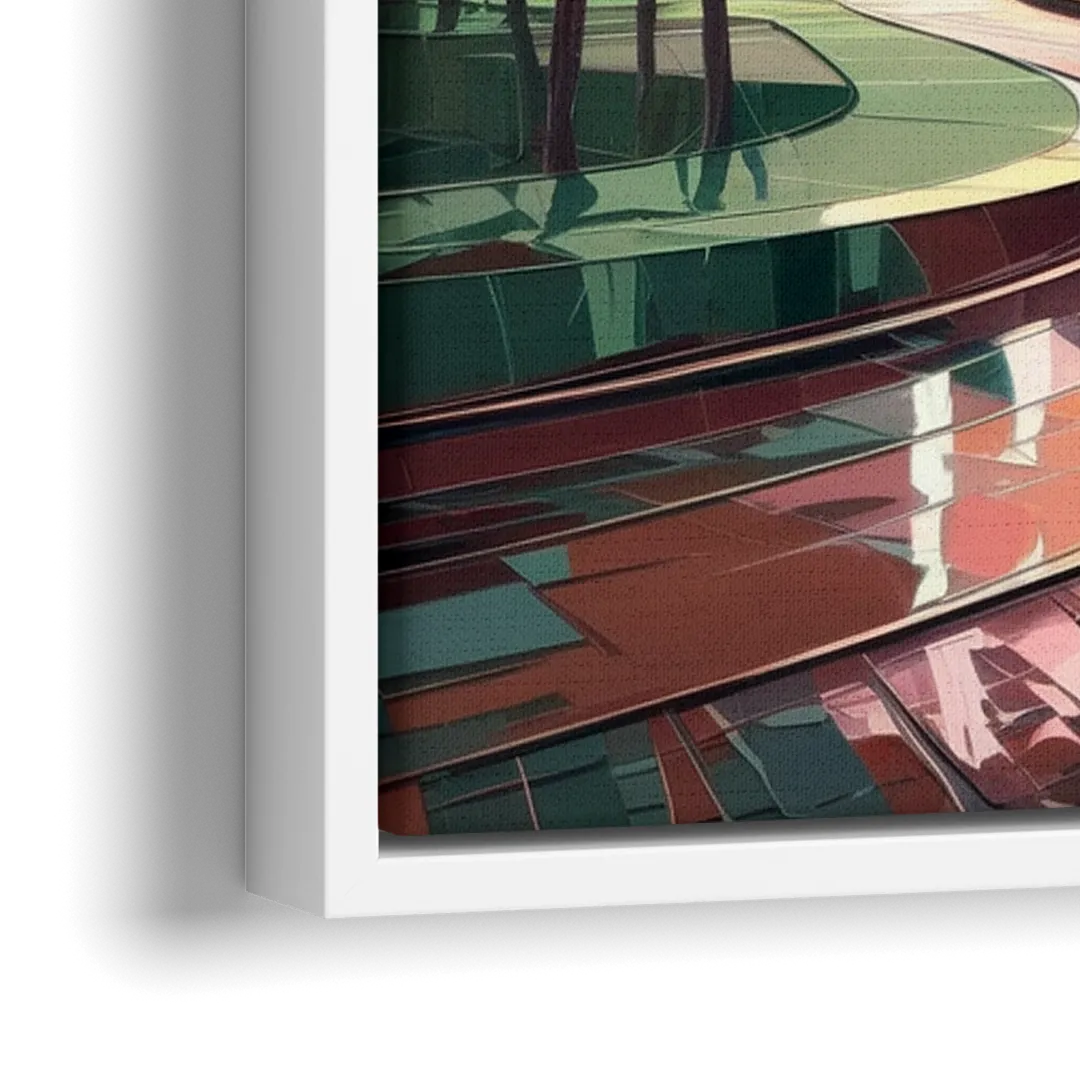 Anaheim Cityscape Vibes - Close-Up White Frame Canvas