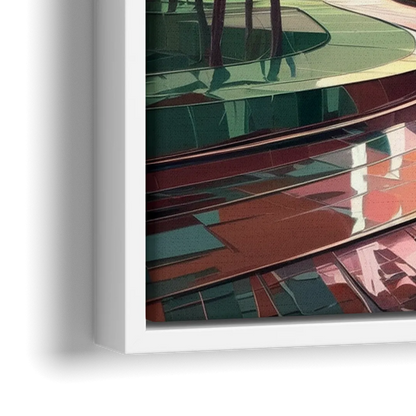 Anaheim Cityscape Vibes - Close-Up White Frame Canvas