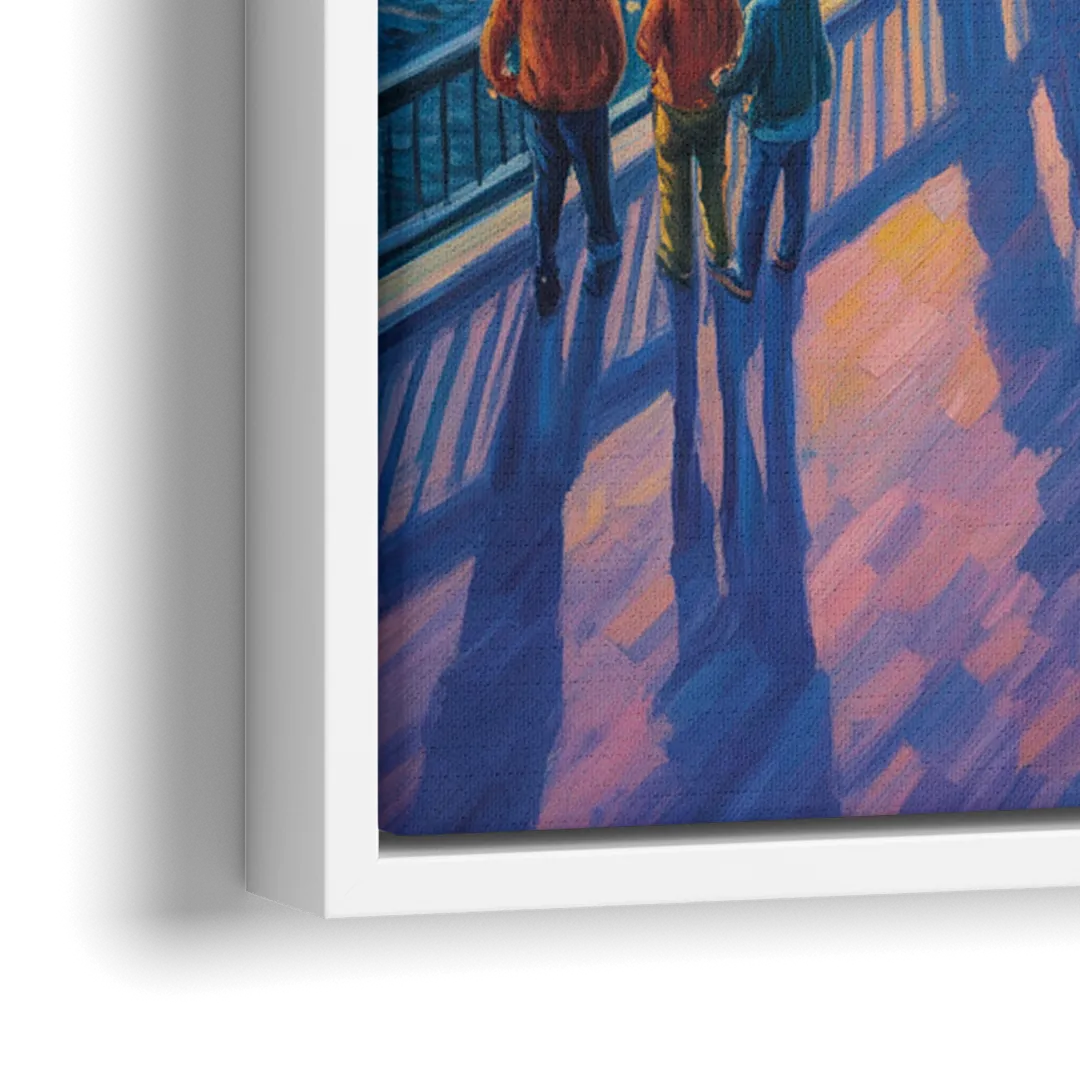 Dufferin Terrace View - Close-Up White Frame Canvas